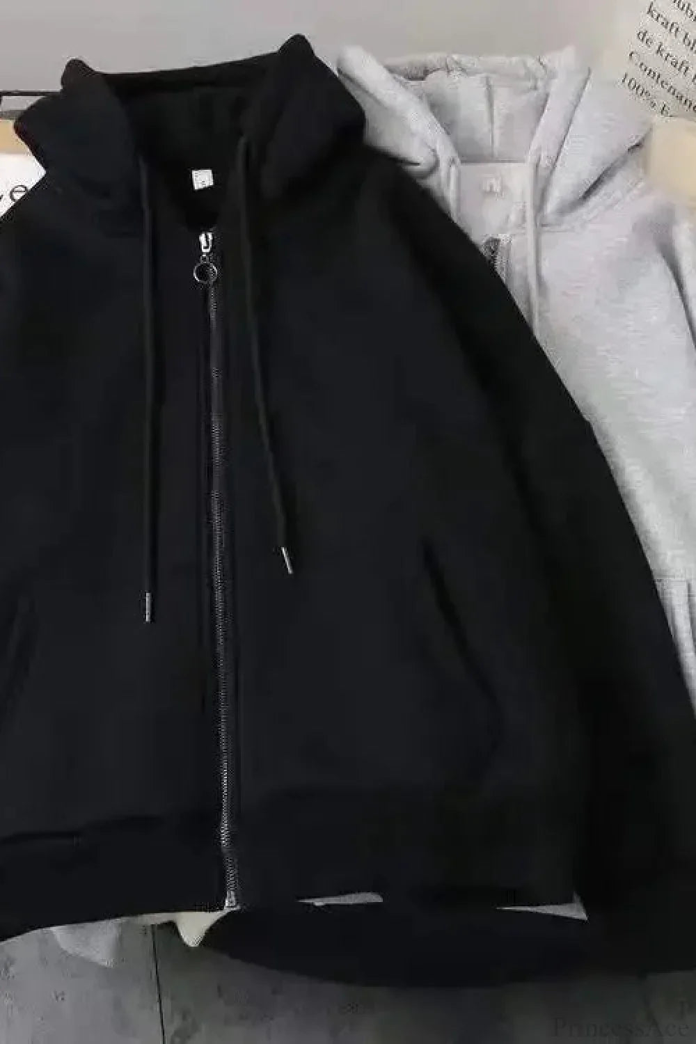 Damen Hoodie mit Kapuze und Reißverschluss