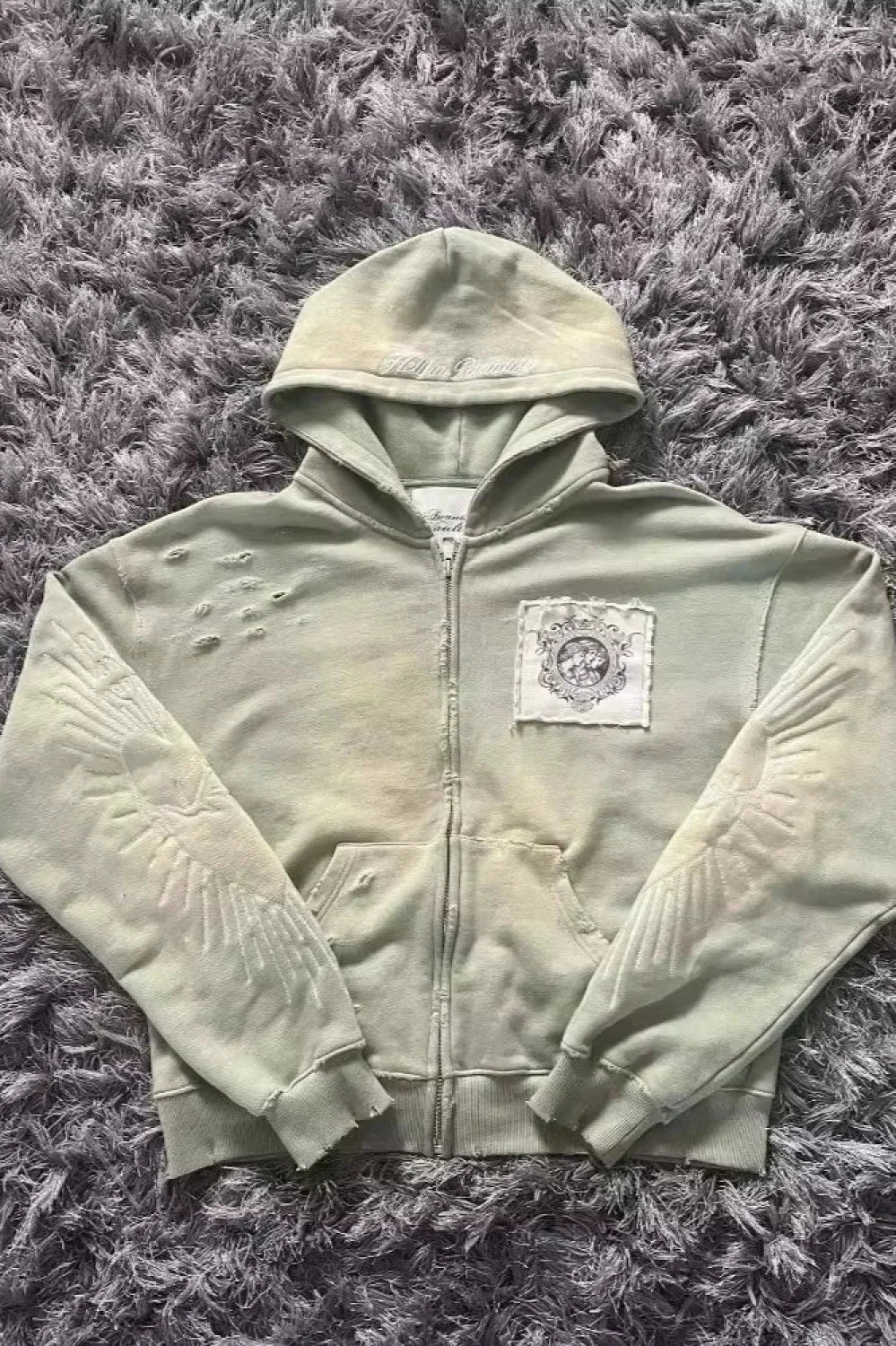 Damen Hoodie mit Kapuze und Reißverschluss