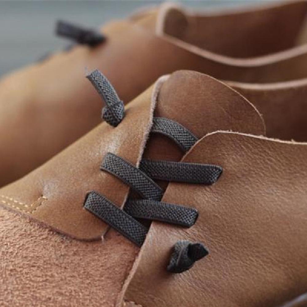 Damen Slip-on-Loafer mit Kontrastnähten und seitlicher Schnürung