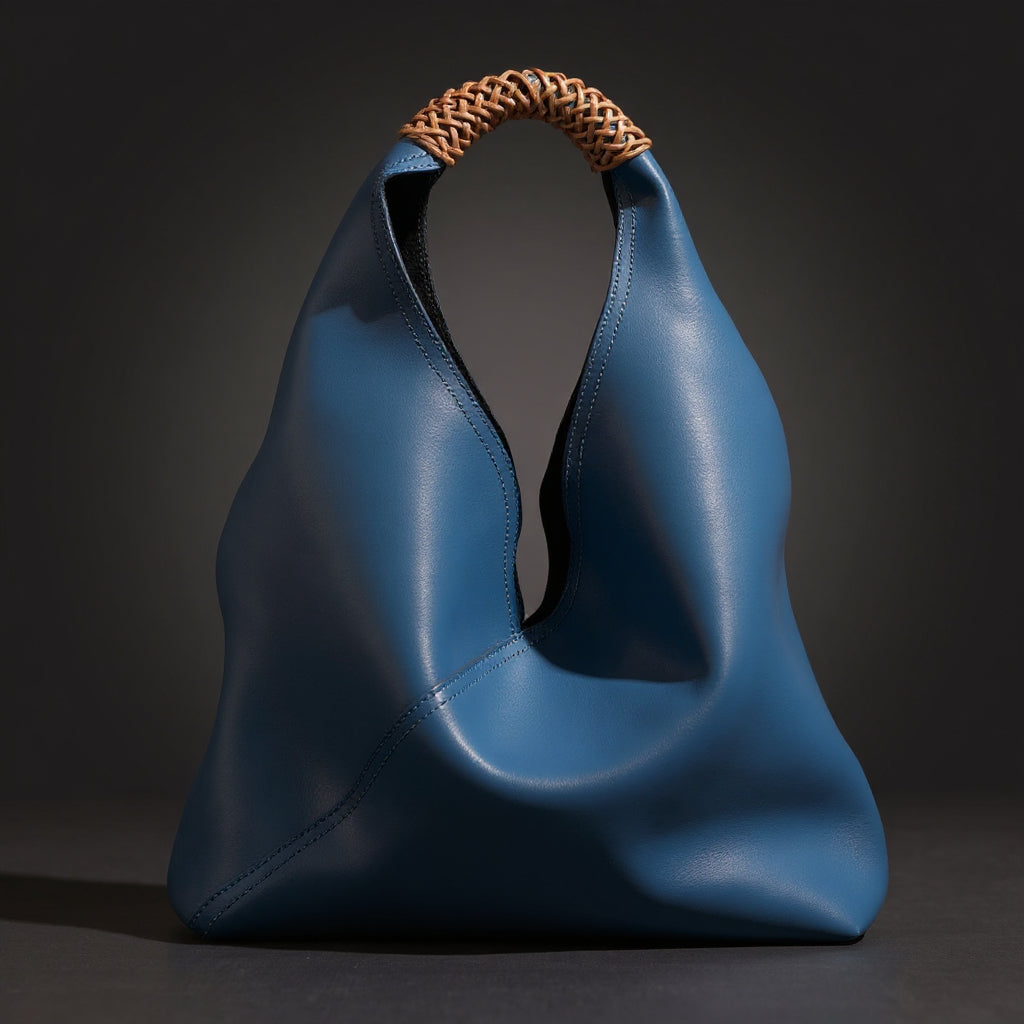 Damen weiche Hobo Bag mit geflochtenem Henkel