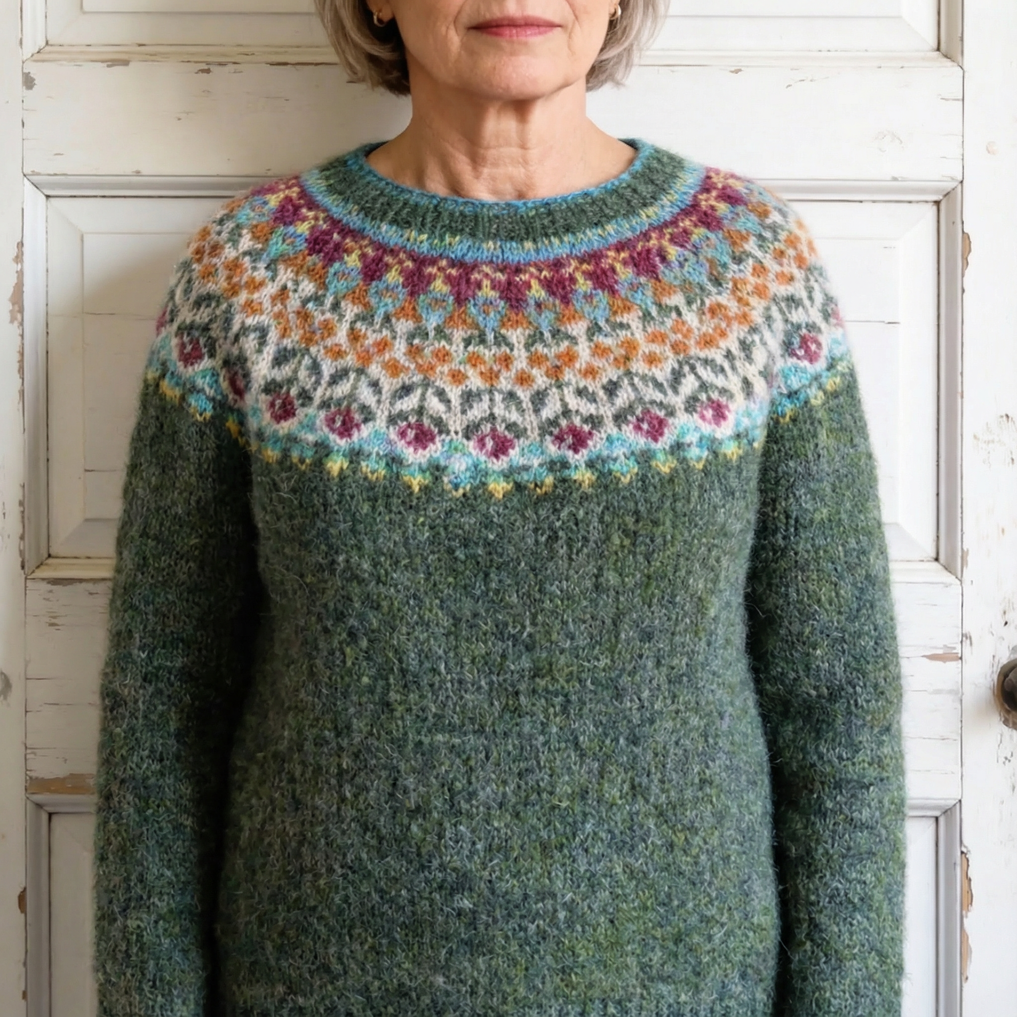 Damen Norwegerpullover aus weichem Strick