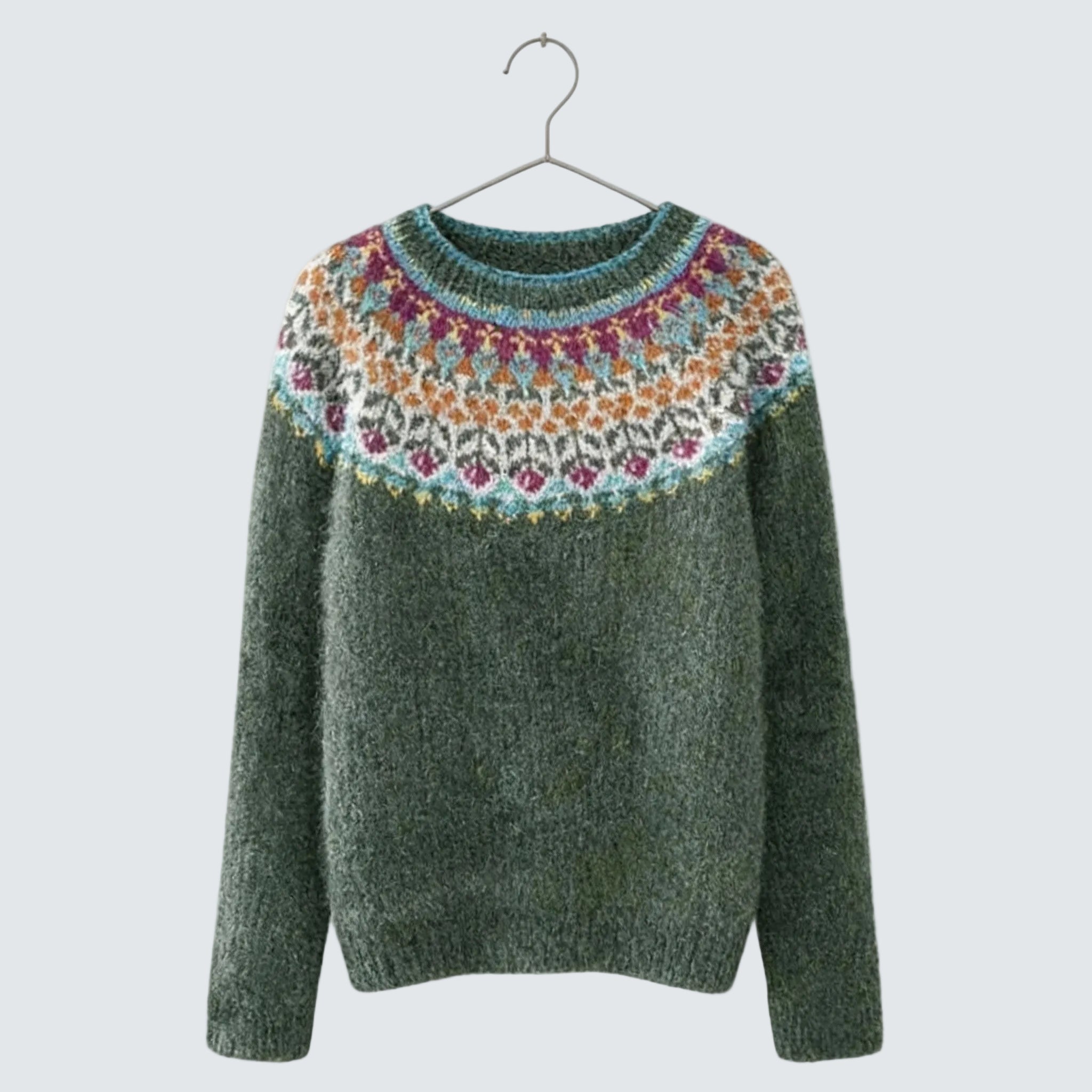 Damen Norwegerpullover aus weichem Strick