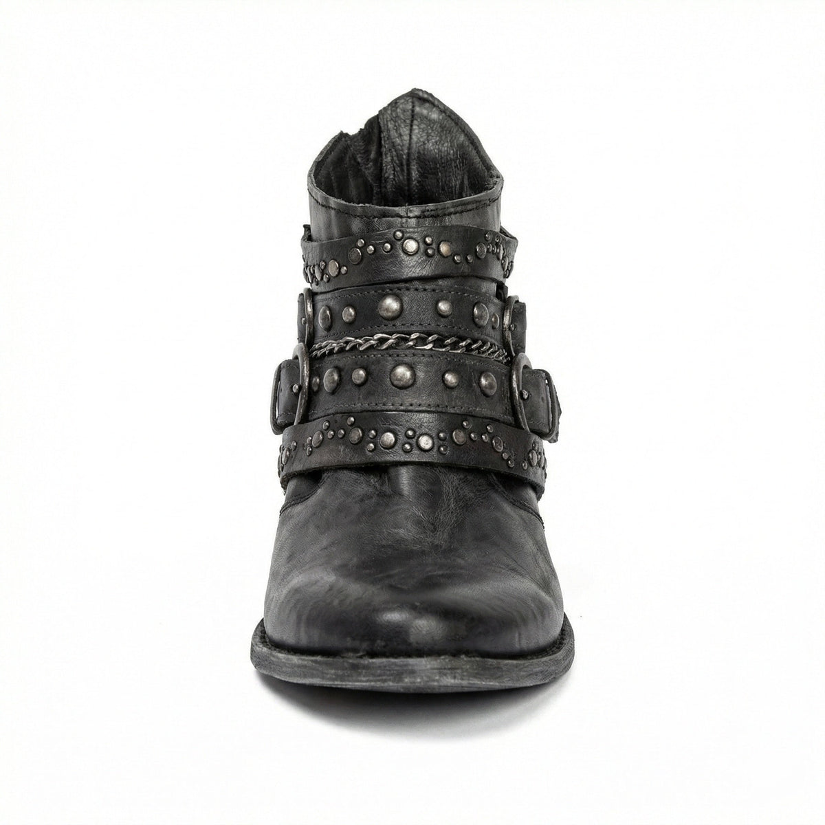 Damen Stiefeletten mit Kettendetail und Nieten
