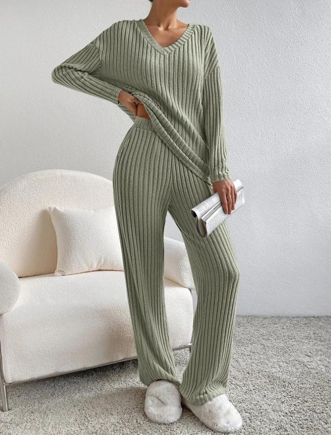 Damen Pullover-Set mit weiter Hose