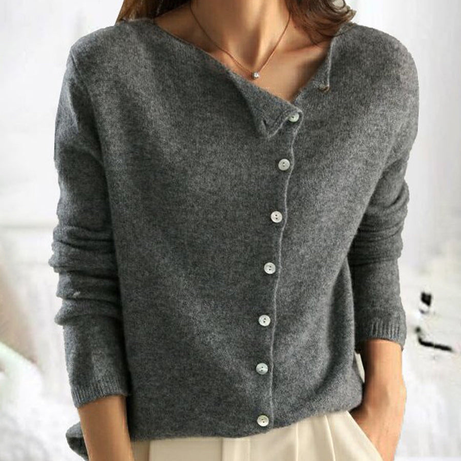 Damen Sweater mit Knopfleiste