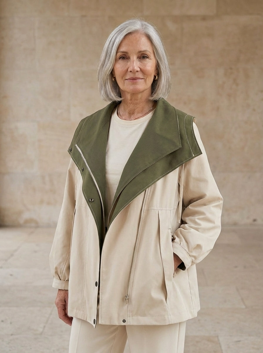 Damen Übergangsjacke mit Wetter- und Windschutz