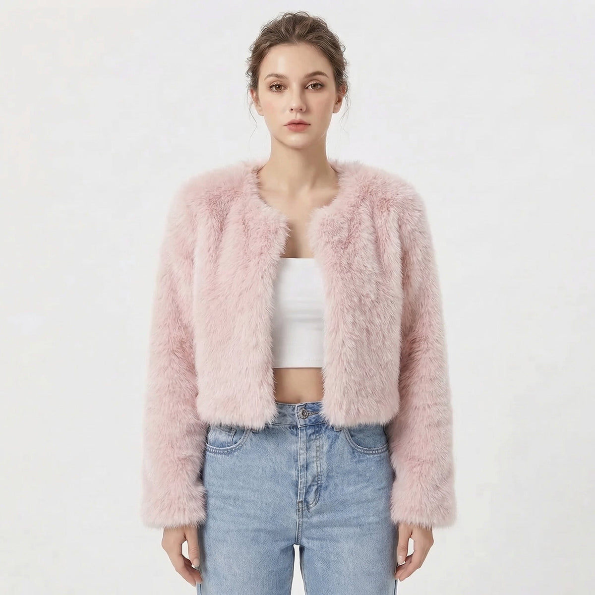 Damen kurze Jacke mit offenem Schnitt