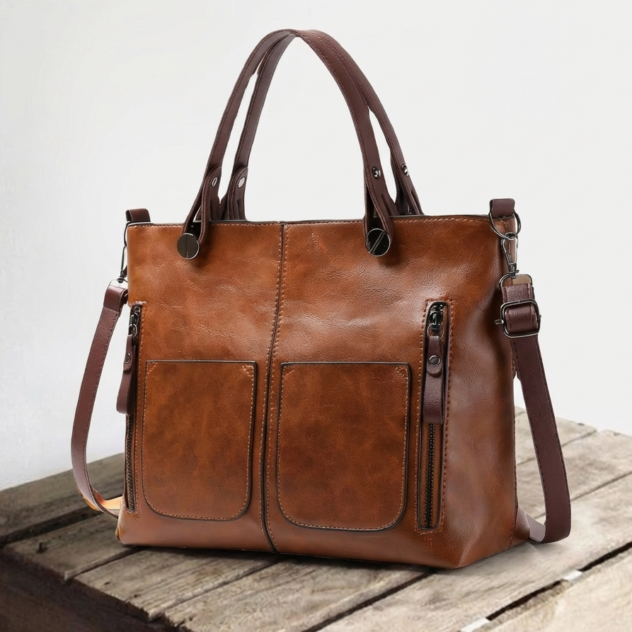 Damen große Tote Bag mit Reißverschlussfach