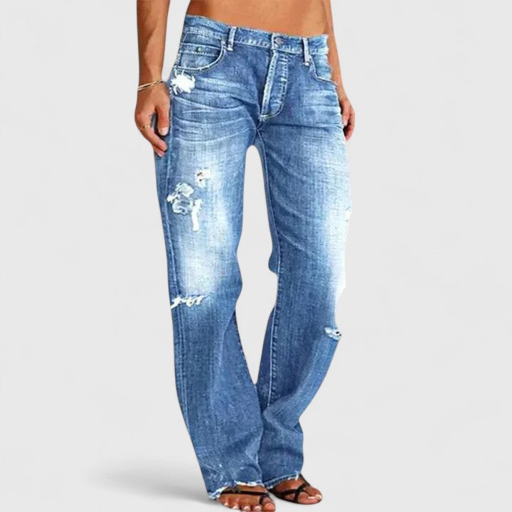 Damen Wide-Leg Jeans mit Stretch